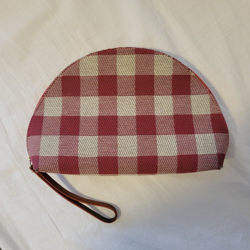 Mansur Gavriel Gingham Moon Clutch